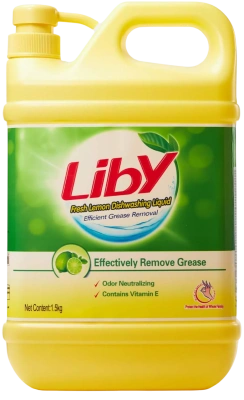 Средство для мытья посуды 1,5кг, "Liby" Лайм, с дозатором