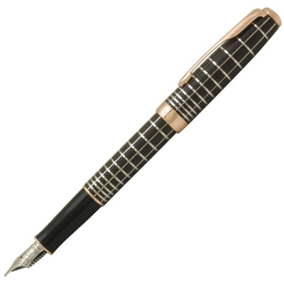 KALAM.KZ - Ручка перьевая Parker Sonnet Cisele Decal Brown PGT,  0,7 мм F, синяя 1859480
