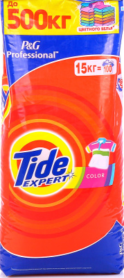 Порошок, Tide 15 кг, для стирки, автомат Color