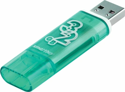 KALAM.KZ - Флеш-накопитель USB 32GB 2.0 Glossy series Green Smartbuy