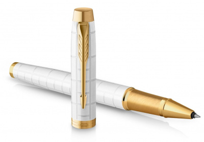 KALAM.KZ - Ручка роллерная Parker IM Premium T318 Pearl GT, 0,5 мм F, черная 2143646