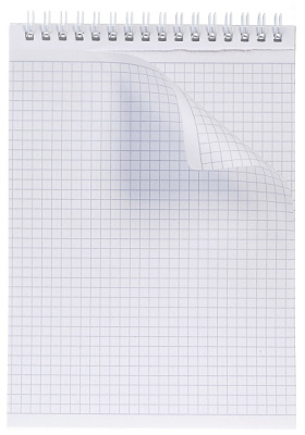 Блокнот 80л, А5, клетка, на гребне, бумвинил. обл,  Metallic черный, "Hatber"