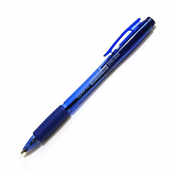 Ручка шариковая, 0.7мм, синяя, автомат, корпус прозрачный Epene