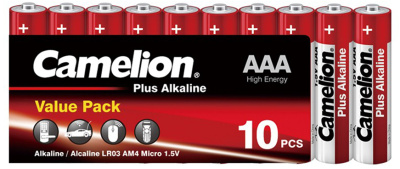 Батарейка AAA, 1.5V, Plus Alkaline (в пленке 10шт) Camelion