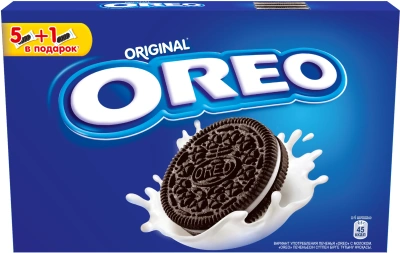 Печенье–сэндвич 228 г с молочным вкусом «Oreo», 5+1 штук в коробке