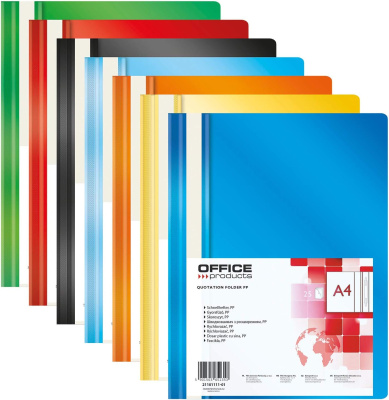 KALAM.KZ - Скоросшиватель пластиковый A4, 100/170мкм, синий Office, PBS