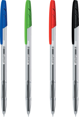 KALAM.KZ - Набор ручек шариковых  1,0мм., 4цв.,  Berlingo "Tribase"