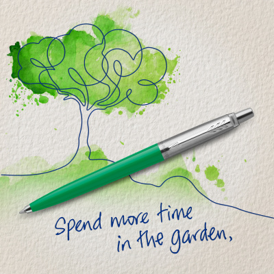 KALAM.KZ - Ручка шариковая Parker Jotter Originals Green CT, 1,0 мм М, синяя 2076058