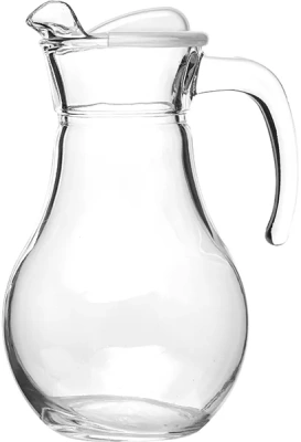 Кувшин прозрачное стекло с крышкой 1л D=81,H=213,L=130мм Бистро