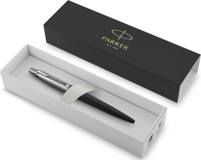 KALAM.KZ - Ручка шариковая Parker Jotter Essential Satin Black CT, 1,0 мм М, 1953184
