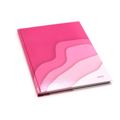 Книга для записей А4(210х290), 100л, клетка, розовые волны, Эксмо