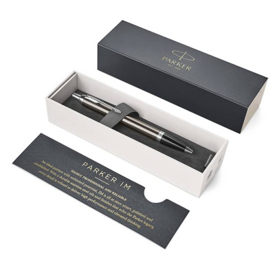 KALAM.KZ - Ручка шариковая Parker IM Dark Expresso CT, 1,0 мм М, синяя 1931671