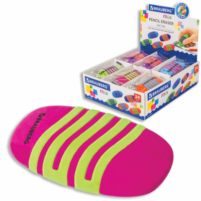KALAM.KZ - Ластик  58х33х13 мм, цвет ассорти,  "Mix Pro", BRAUBERG