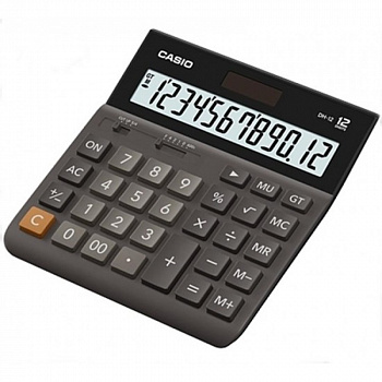 KALAM.KZ - Калькулятор 12 разрядов, 29 x 159 x 151мм, серо-черный CASIO DH-12-BK-S-EP