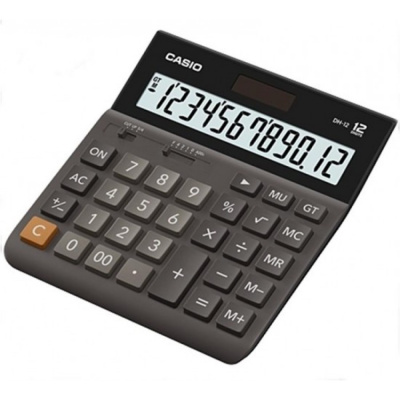 Калькулятор 12 разрядов, 29 x 159 x 151мм, серо-черный CASIO DH-12-BK-S-EP