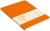 Ежедневник А5, недатированный, 136л, иск кожа(Lite Book), попер. резинка, оранжевый, Эксмо