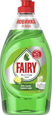 Средство для мытья посуды 430мл, "Fairy" Platinum Лайм