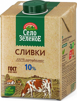 KALAM.KZ - Сливки 10% "Село зеленое" 500 мл