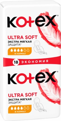 Прокладки Kotex Ultra soft 18 шт. в уп