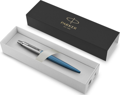 KALAM.KZ - Ручка шариковая Parker Jotter Essential Waterloo Blue CT, 1,0 мм М, синяя 1953191