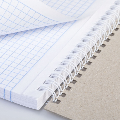 Блокнот 80л, А5, клетка, на гребне, лак, обложка мелован. картон, жёсткая подложка,"Hatber" 