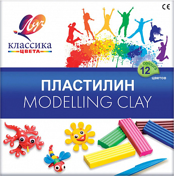 KALAM.KZ - Пластилин 12 цветов,со стеком, Луч