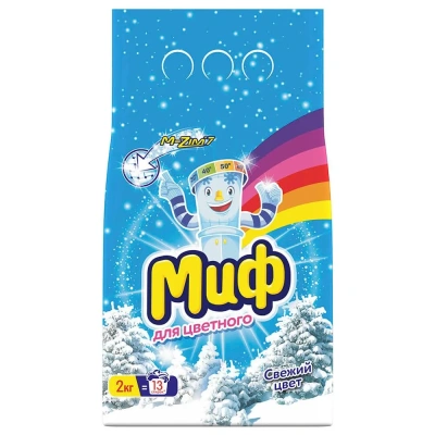 Порошок, Миф 2 кг, для стирки, автомат