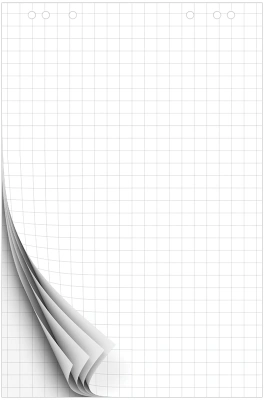 Бумага для флипчарта 67,5х98см, 80гр, 10л, белая в клетку OfficeSpace