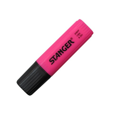 KALAM.KZ - Маркер текстовой, 1-5мм, скошенный наконечник, розовый Stanger
