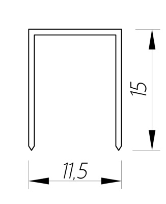 KALAM.KZ - Скобы для степлера №23/15, 100-130л, 1000шт, оцинкованные  KW-trio