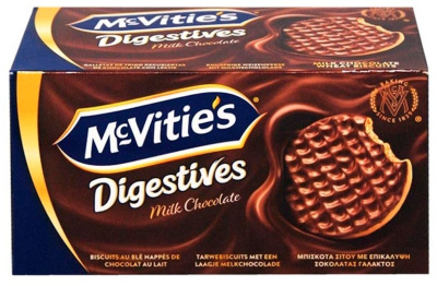 Печенье из злаков MCVities Digestives, 200 гр в молочном шоколаде