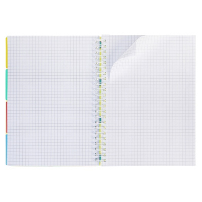 Тетрадь 96л, А5, линейка, 4 цветных разделителя, плас-ая обложка, на гребне, Diamond Neon - Жёлтая