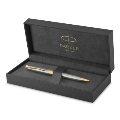 KALAM.KZ - Ручка шариковая Parker Sonnet Stainless Steel GT, 1,0 мм M, черная 1931507