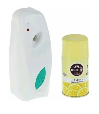 KALAM.KZ - Освежитель воздуха 250мл, До-Ре-Ми премиум automatic осн. блок "Лимон" с 2мя.бат