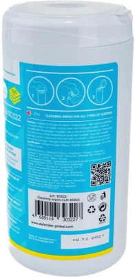 KALAM.KZ - Салфетки для всех типов техники, 100шт, в тубе Defender