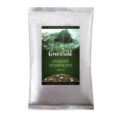 KALAM.KZ - Чай зеленый листовой, 250гр, Greenfield Jasmine Symphony Китайский с лепестками жасмина