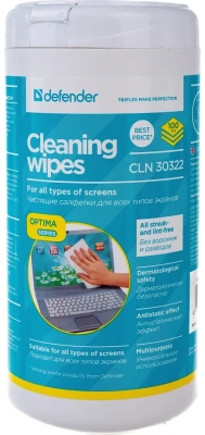 Салфетки для всех типов техники, 100шт, в тубе Defender