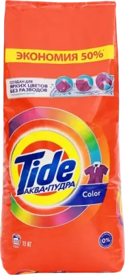 Порошок, Tide 15 кг, для стирки, автомат Color