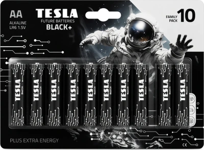 Батарейка AA, 1.5V, Alkaline (блистер 10шт) Tesla Black