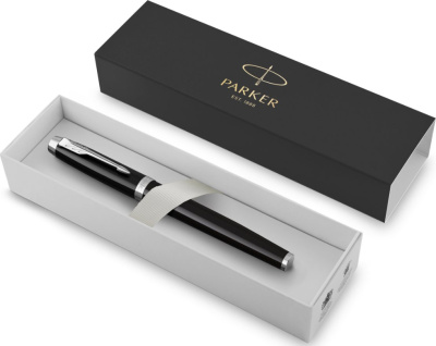 KALAM.KZ - Ручка перьевая Parker IM Metal Black CT, глянец, 0,8 мм F, синяя 1931644