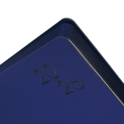 Ежедневник А5, датированный, 176л, иск. кожа(Soft Touch), синий, Эксмо