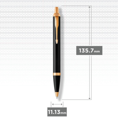 KALAM.KZ - Ручка шариковая Parker IM Black GT, 1,0 мм М, синяя 1931666
