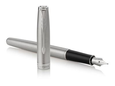 KALAM.KZ - Ручка перьевая Parker Sonnet Stainless Steel CT, 0,8 мм F, черная 1931509