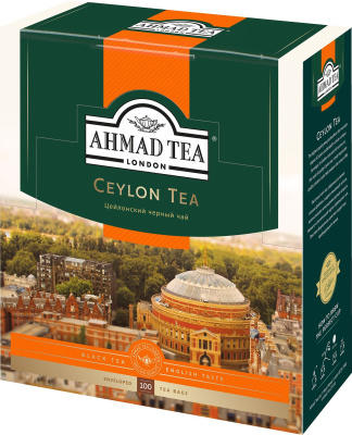 Чай черный, 100 пакетиков Ahmad Ceylon Tea