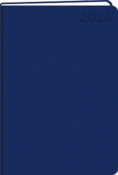 KALAM.KZ - Ежедневник А5, датированный, 176л, линейка, иск кожа, Paragraph, синий, Эксмо