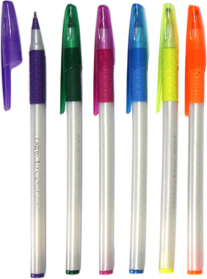 KALAM.KZ - Ручка шариковая, 0.7мм, синяя, корпус белый, колпачки ассорти Kube ECOGRIP NEO 