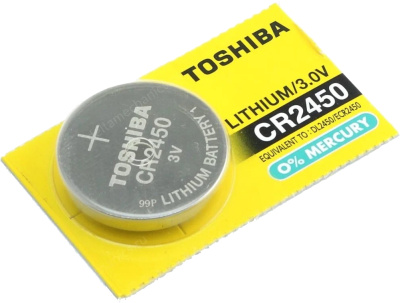 Батарейка CR2450 Lithium 3V,1шт.,Toshiba