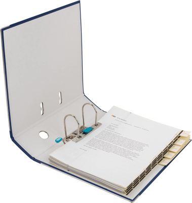 KALAM.KZ - Регистратор A4, 80мм, PVC/Paper, темно-синий Hamelin