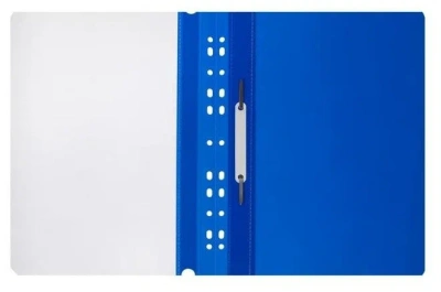 Скоросшиватель пластиковый, с перфорацией, A4 220 мкм, синий, XingBang 