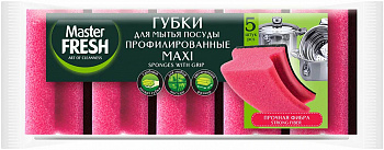 KALAM.KZ - Губка для мытья посуды, MAXI, 5 шт.в уп.Master Fresh